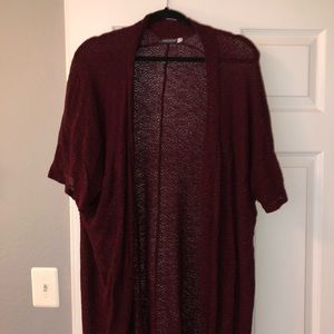 Short sleeve duster cardigan